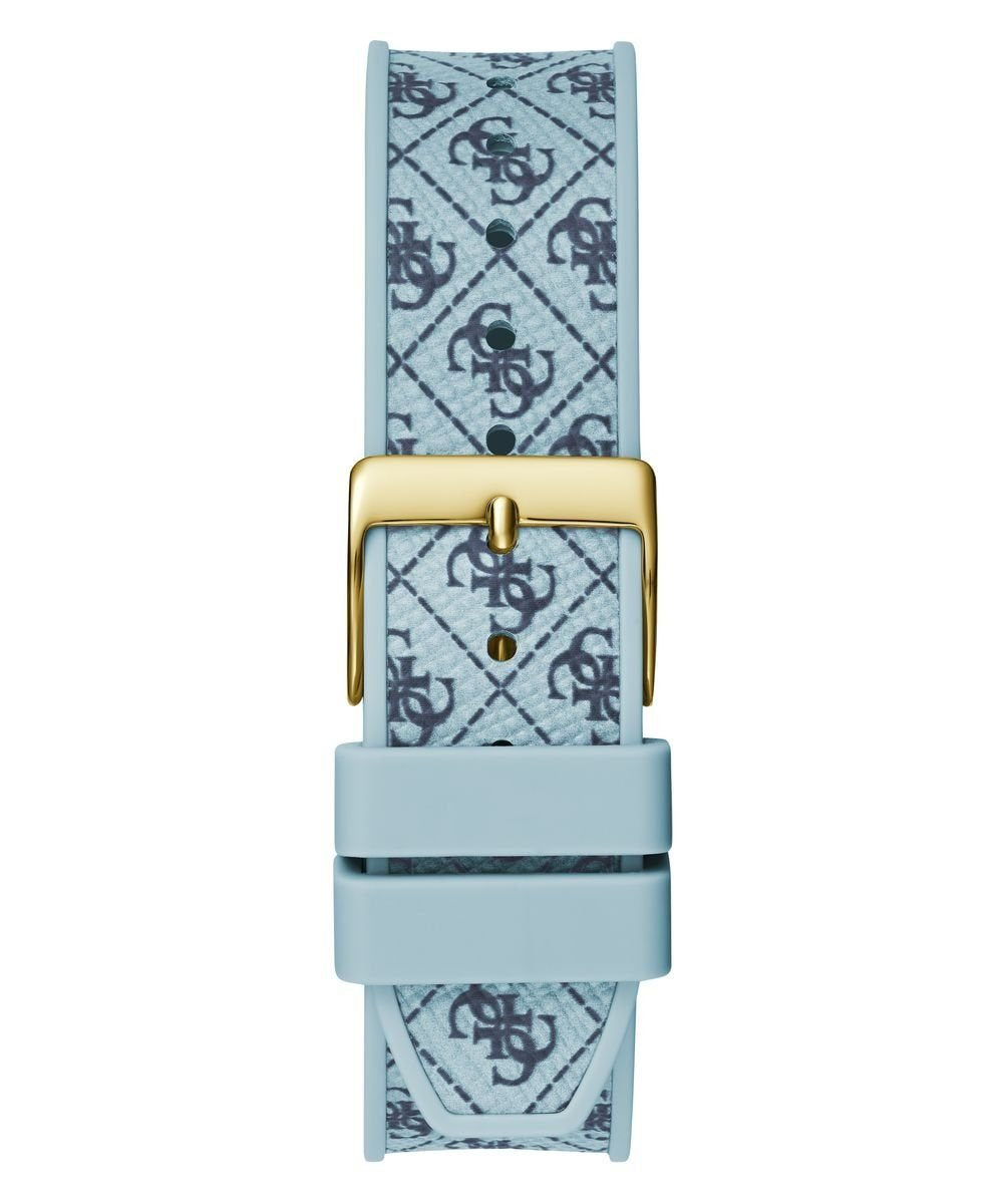Guess Damen Multifunkion Armbanduhr CHARISMA hellblau, gold 38 mm GW0699L1