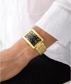 GUESS Armbanduhr Damen CLYDE Gold Schwarz GW0896G2