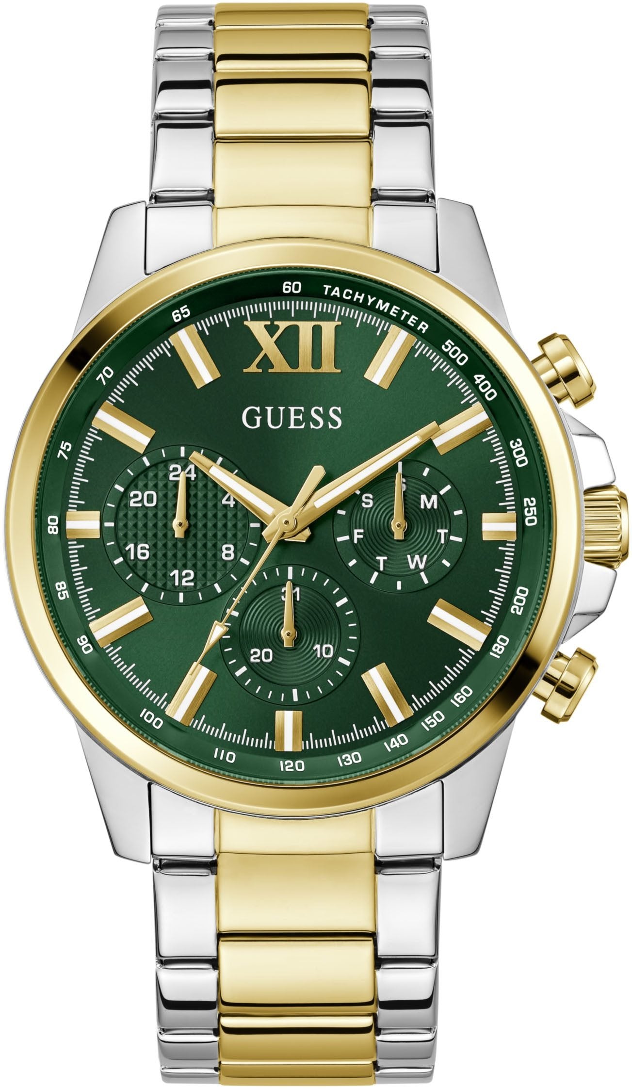 Guess Herren Armbanduhr Silbergoldfarben GD WALKER GW0900G5