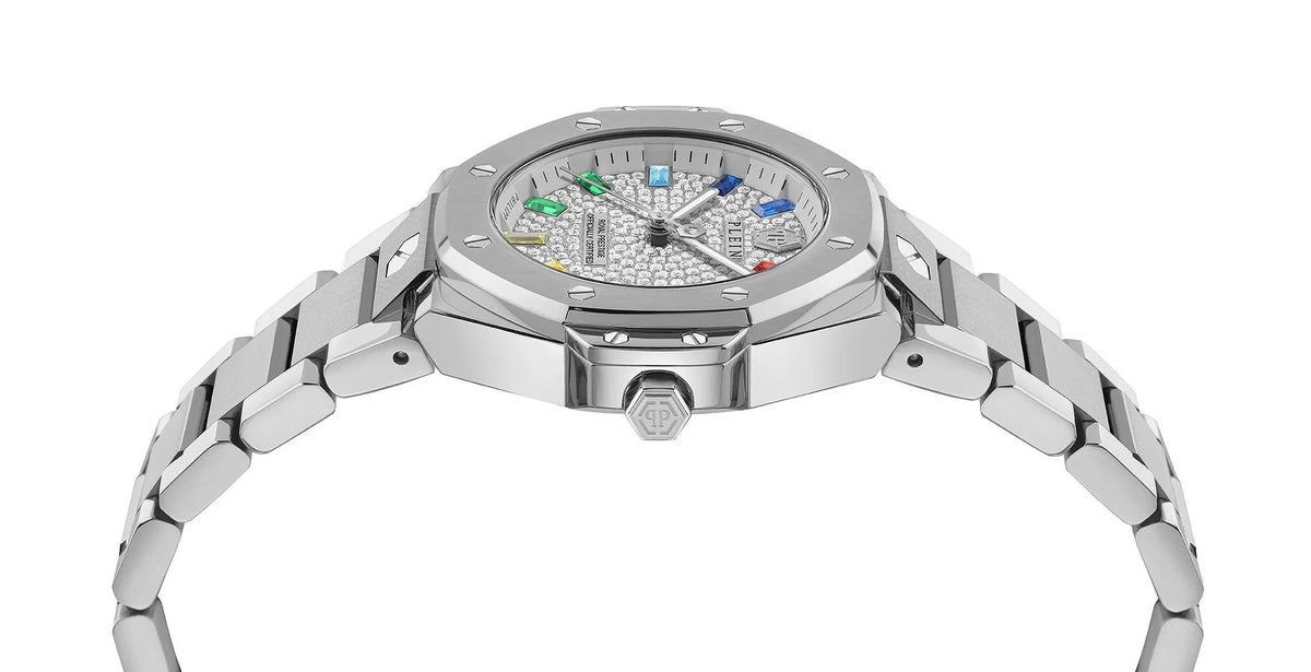 Philipp Plein Damen Uhr Royal Prestige PW4FA0425 Kristall 33 mm Edelstahl