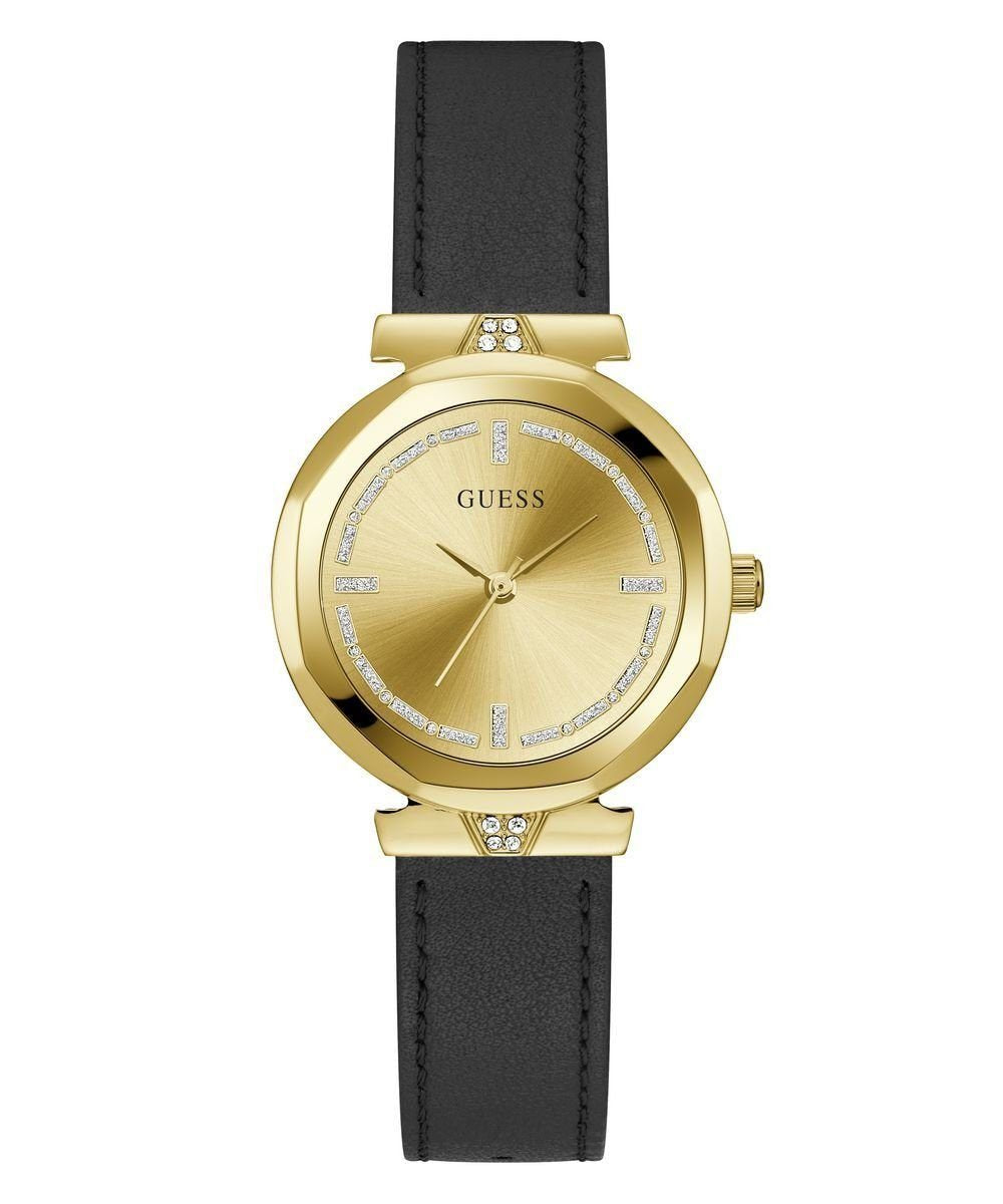 Guess Damen Armbanduhr RUMOUR schwarz, gold 34 mm GW0689L2