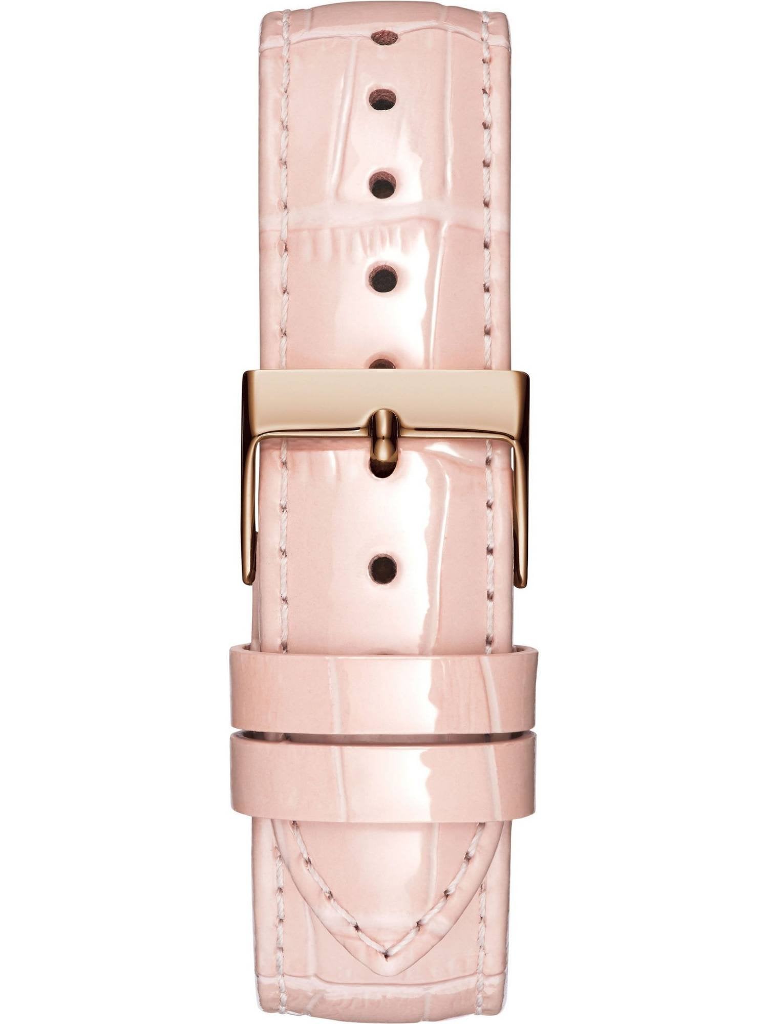 Guess Damen Armbanduhr Leder Armband SPARKLING PINK GW0032L2