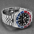 Revue Thommen Armbanduhr Automatic Diver' GMT Black Dial Blue and Red  Armband Edelstahl 17572.2235