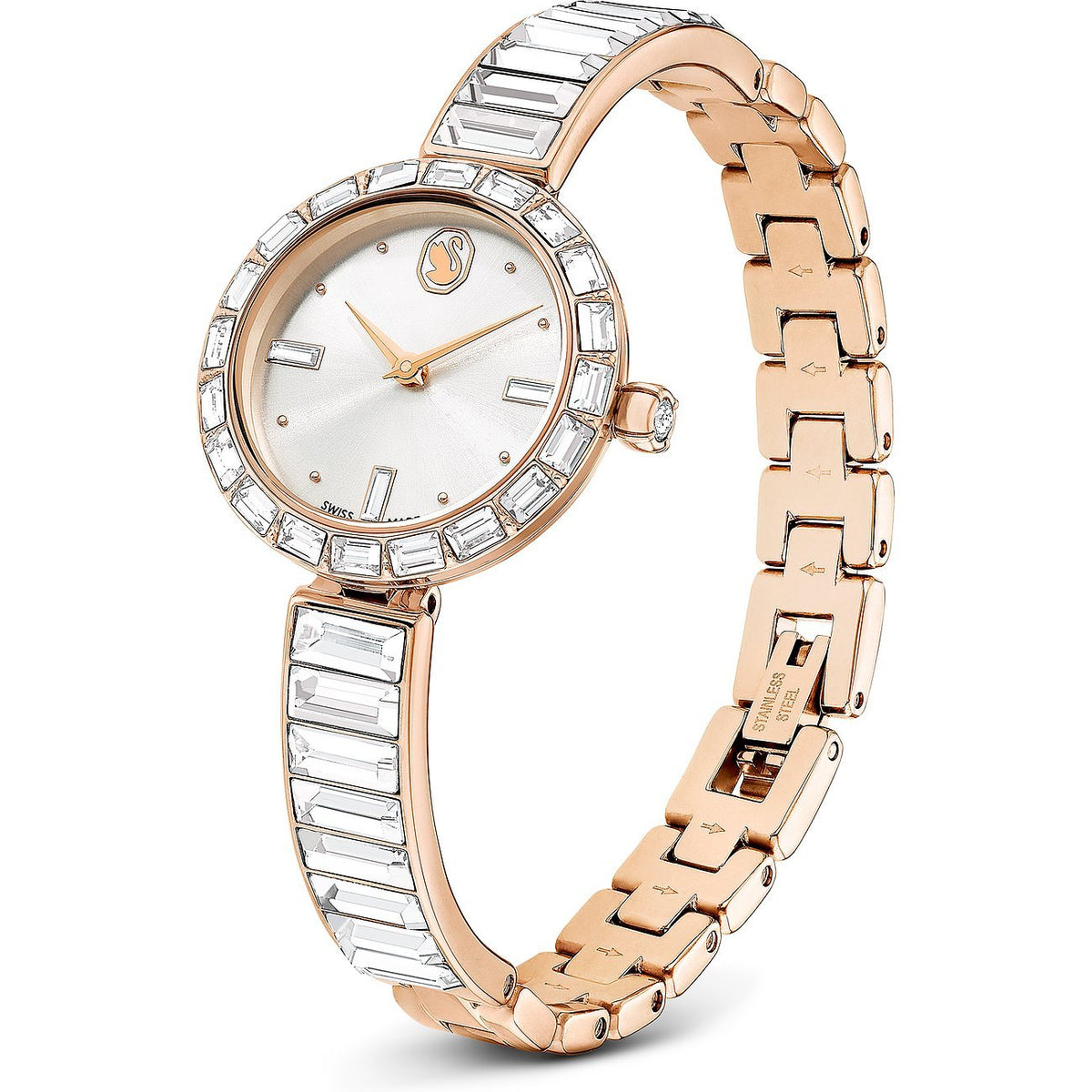 Swarovski Armbanduhr Damen Matrix bangle White roségold 5677484