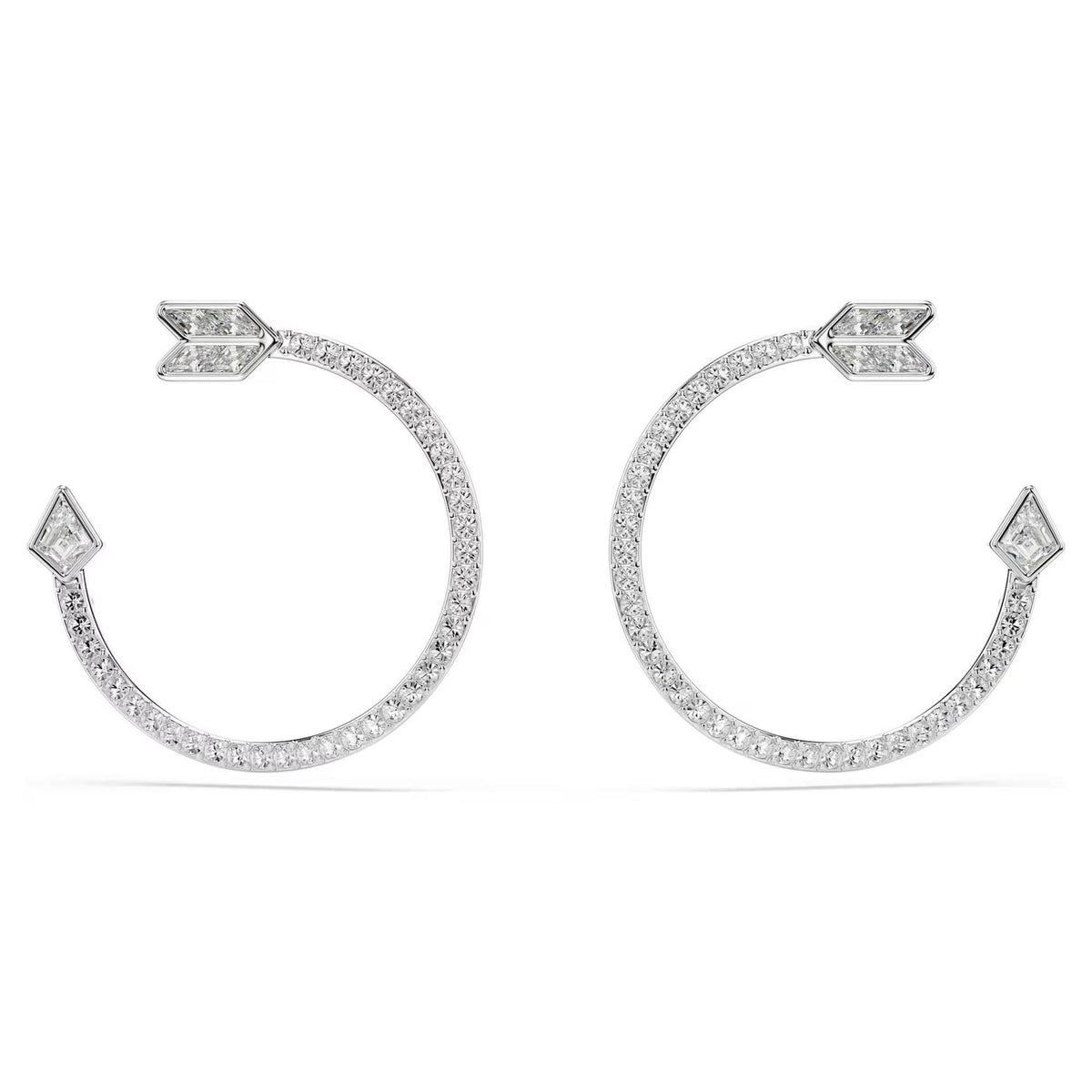 Swarovski Kreolen Damen Idyllia Pfeil Weiß Rhodiniert 5741522