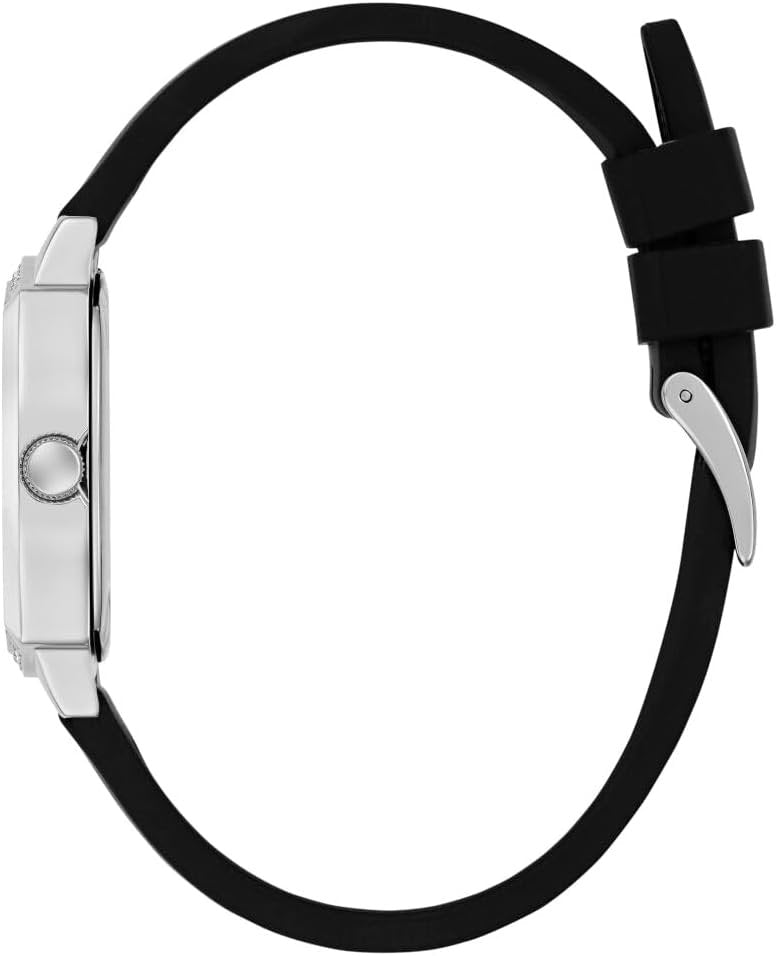 Guess Analoge Armbanduhr Damen Liv 32mm 3ATM Silber Schwarz GW0932L1