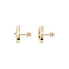 Philipp Plein Damen Ohrringe Ohrstecker PLEIN MINI LOGO Goldfarben PJ2EA07EU