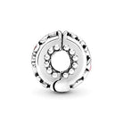 PANDORA Rotes und rosafarbenes Herz Charm Sterling-Silber 10,8 x 10,8 x 6,6 mm (T/H/B)