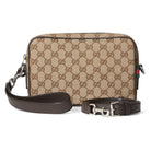 Gucci Umhängetasche Herren GG Canvas Kleine Crossbody Tasche Beige Braun 834802 FAEPS 9752