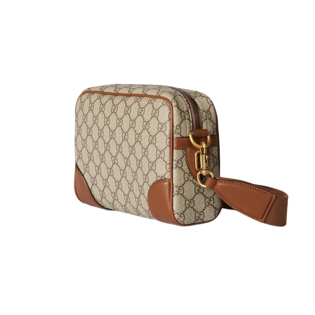 Gucci Umhängetasche Unisex GG Emblem Beige Braun