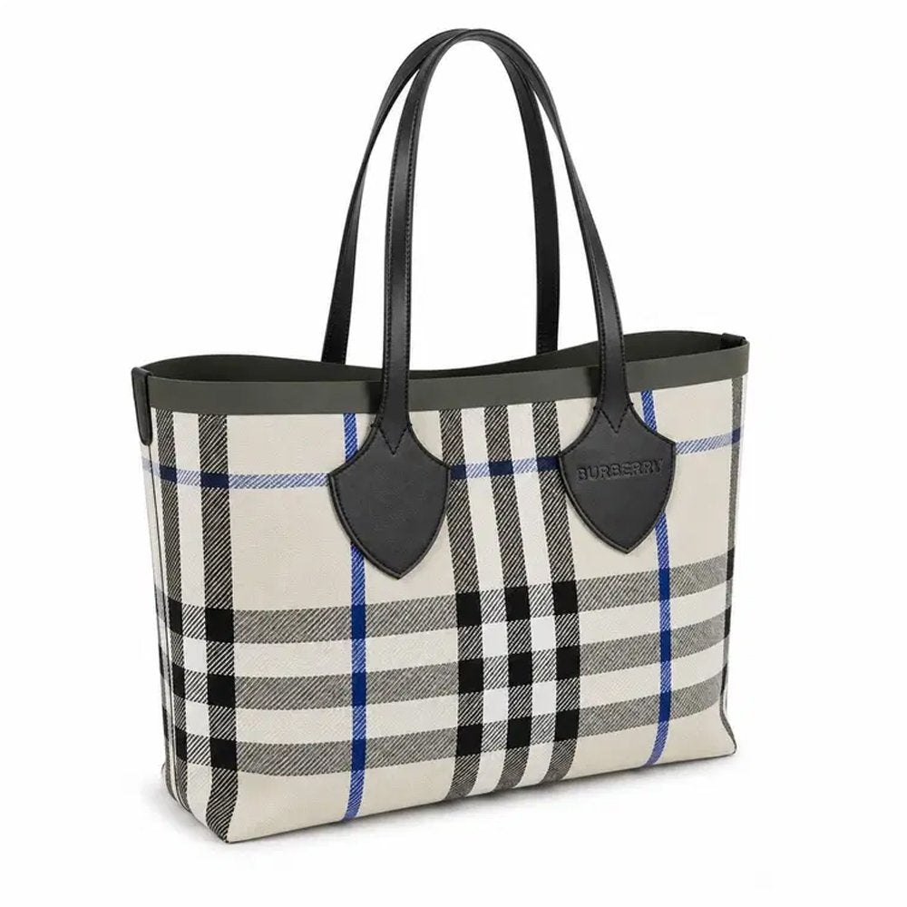 Burberry Damen Henkeltasche Medium Giant Tote in Check Lichen Beige 81214871