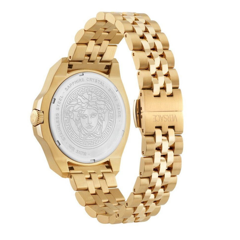 Versace Herren Armbanduhr Luxury Gold/Schwarz VEKKA0725