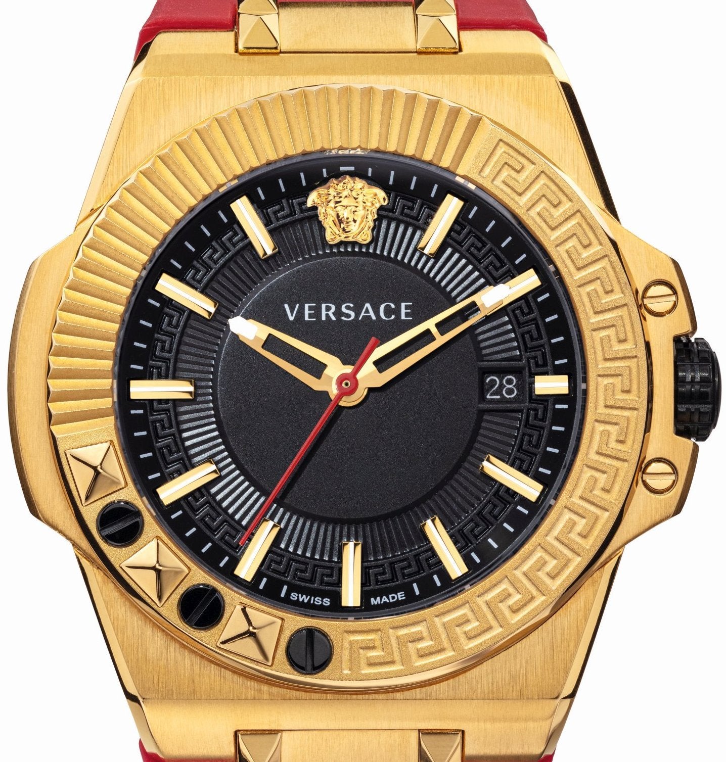 Versace Herren Armbanduhr Chain Reaction gold/rot VEDY00319