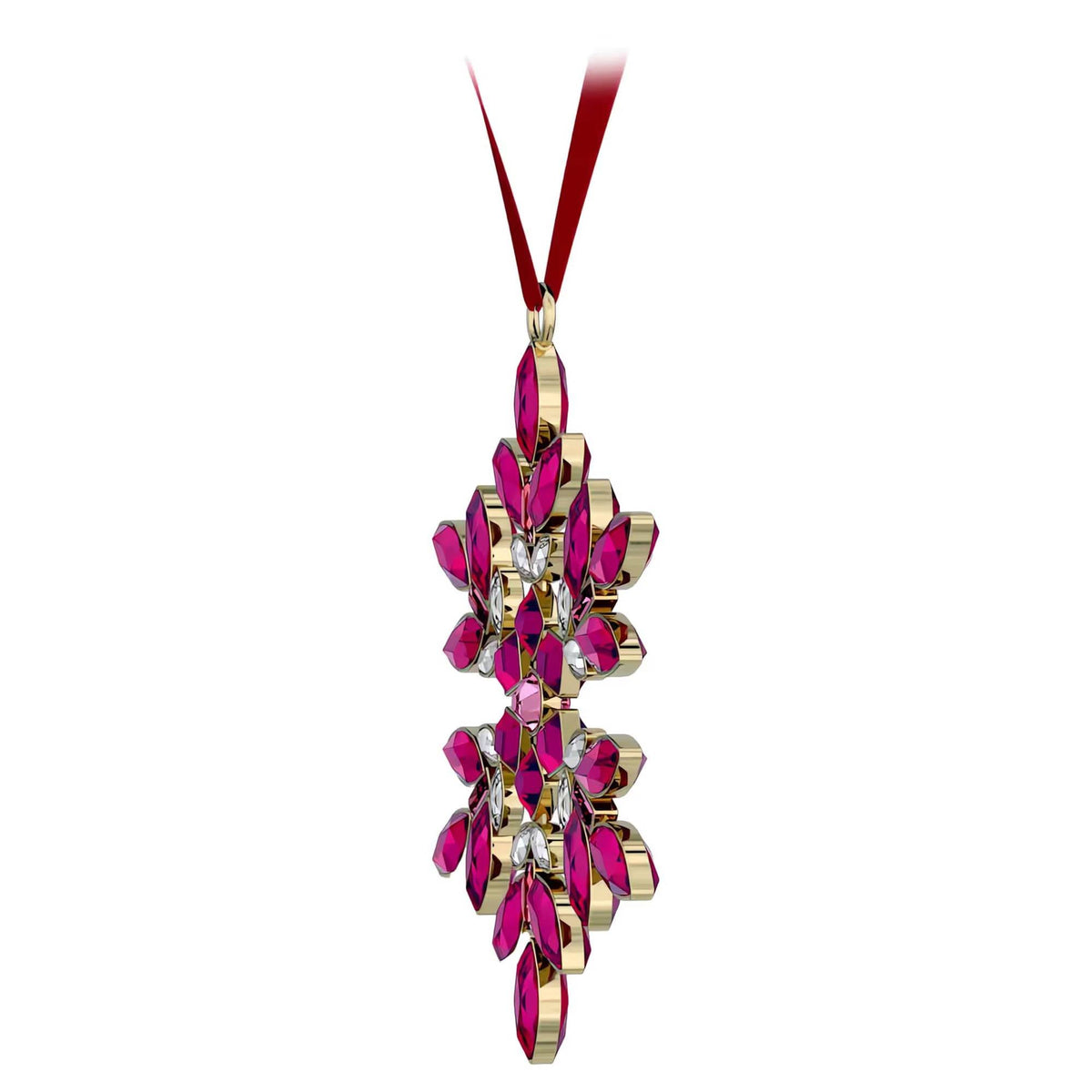 Swarovski Gema Festtagsornament Schneeflocke Rot, Pink 5691041
