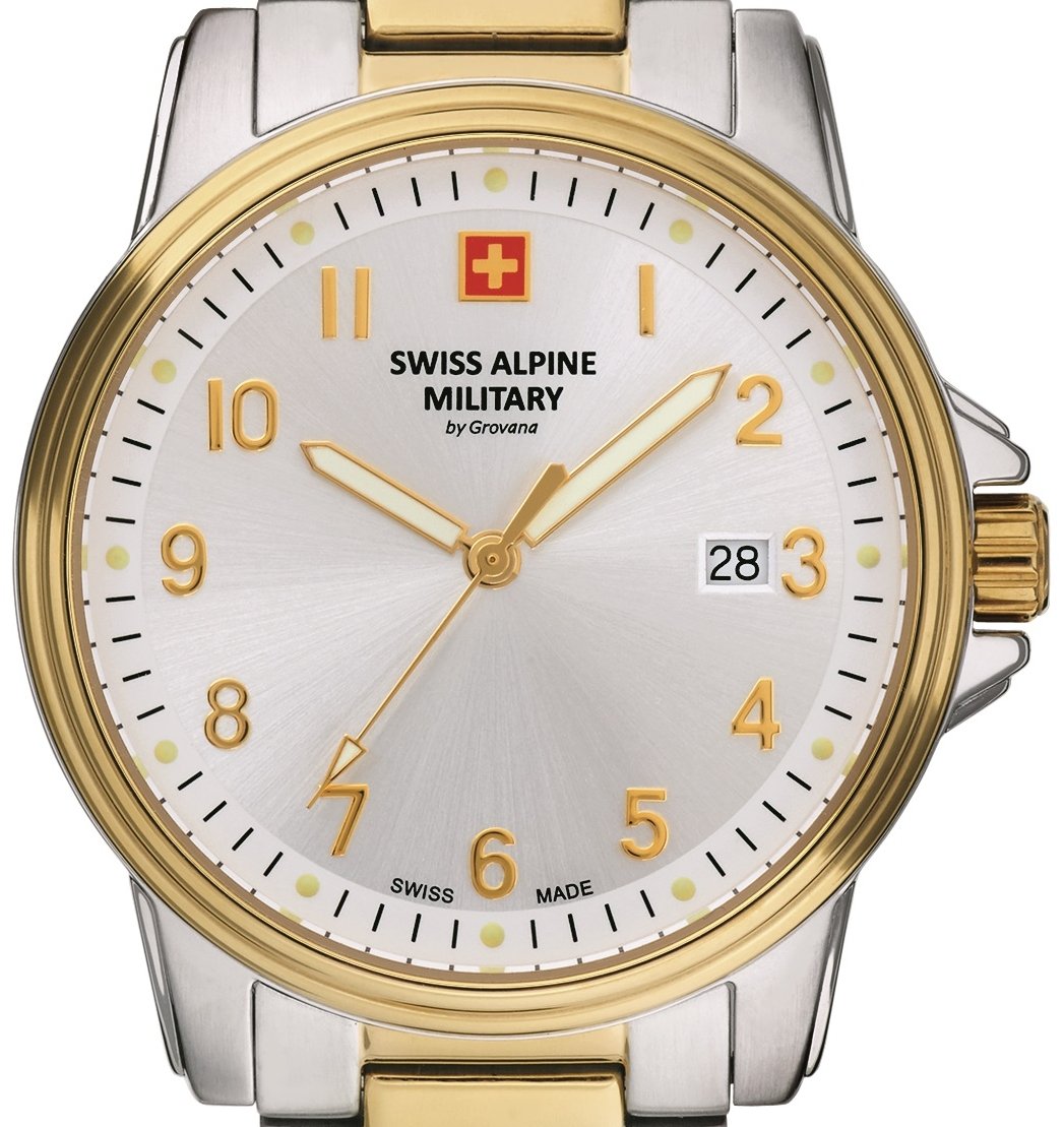 Swiss Alpine Military Herren Armbanduhr 40 mm Armband Edelstahl 7011.1142