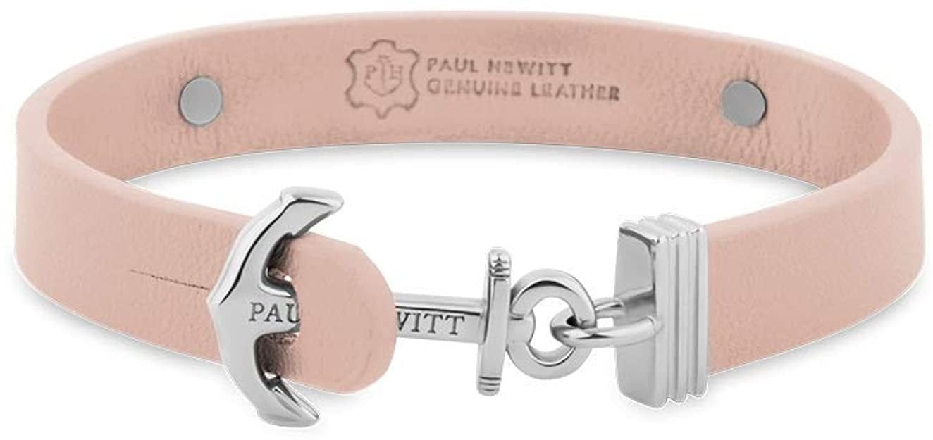 PAUL HEWITT Anker Armband Signum Koordinaten - Armband Leder Damen mit Anker Schmuck aus IP-Edelstahl