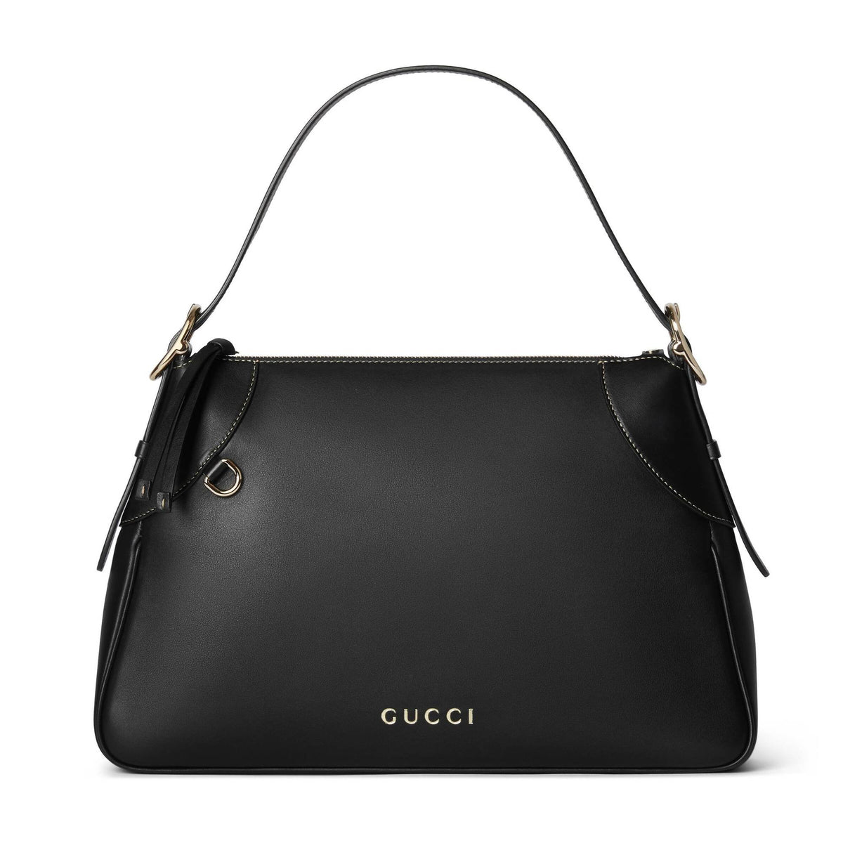 Gucci Handtasche Damen GG Emblem Medium Shoulder Bag Schwarz 815217-AAEC2-1000
