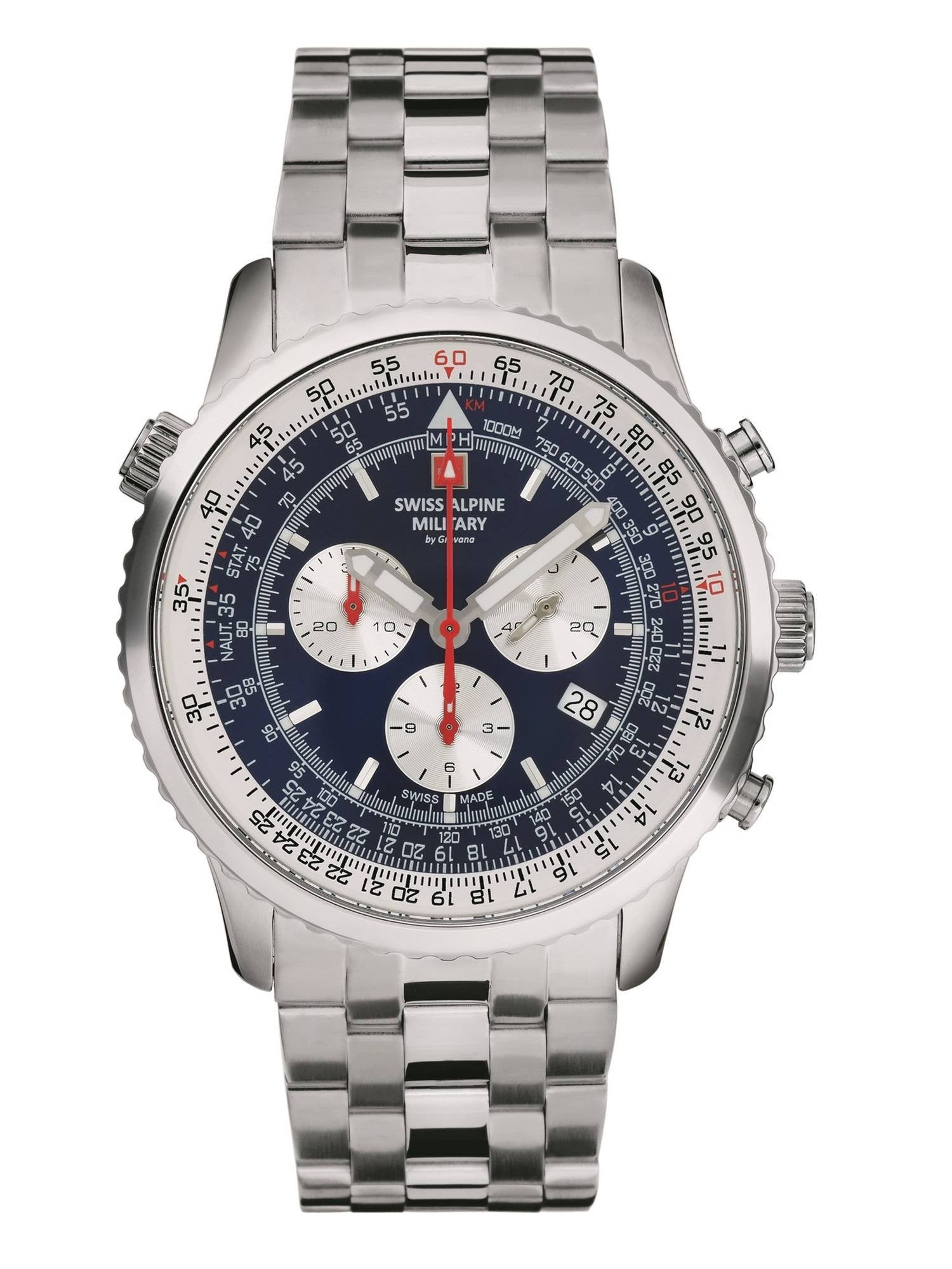 Swiss Alpine Military Herren Armbanduhr Chronograph 7078.9135