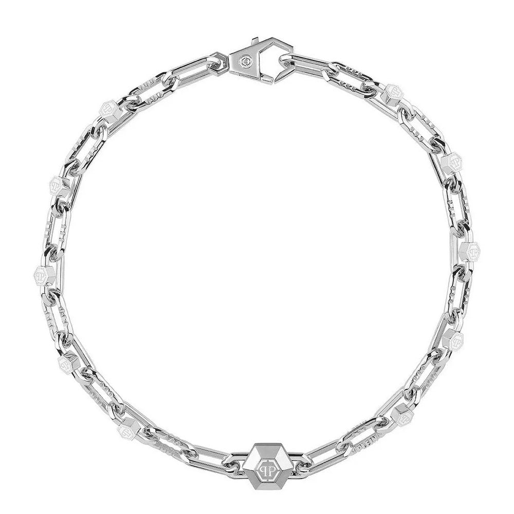 Philipp Plein Herren Halskette PLEIN EDGE Edelstahl Silber PJPEA05NU
