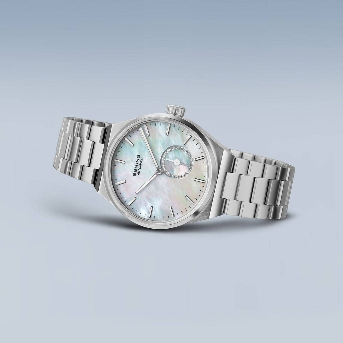 Bering Automatikuhr Unisex Silber gebürstet 19435-704