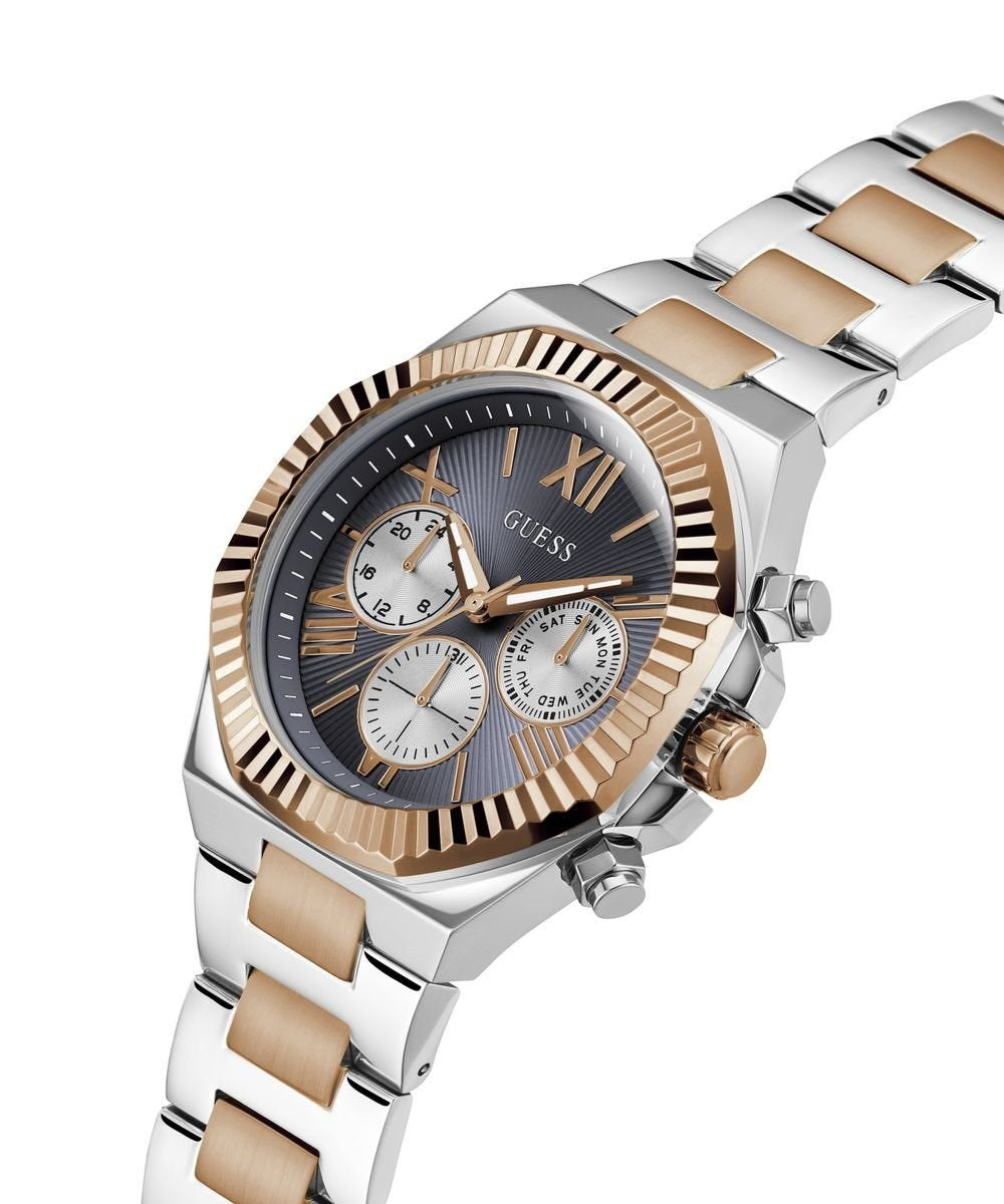 Guess Herren Multifunkion Armbanduhr EQUITY bicolor 44 mm GW0703G4