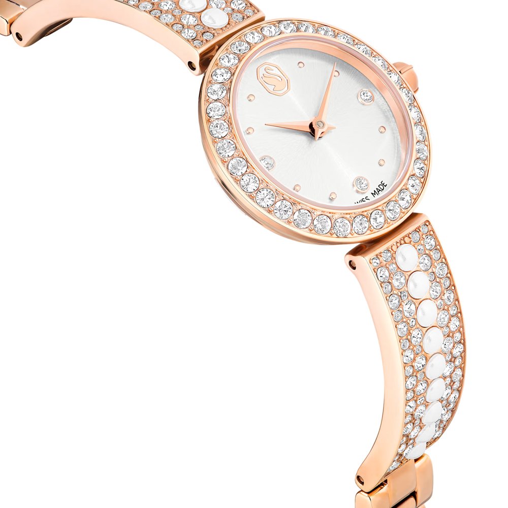 Swarovski Damenuhr Matrix Pearl Bangle Roségold / Weiß 5705406
