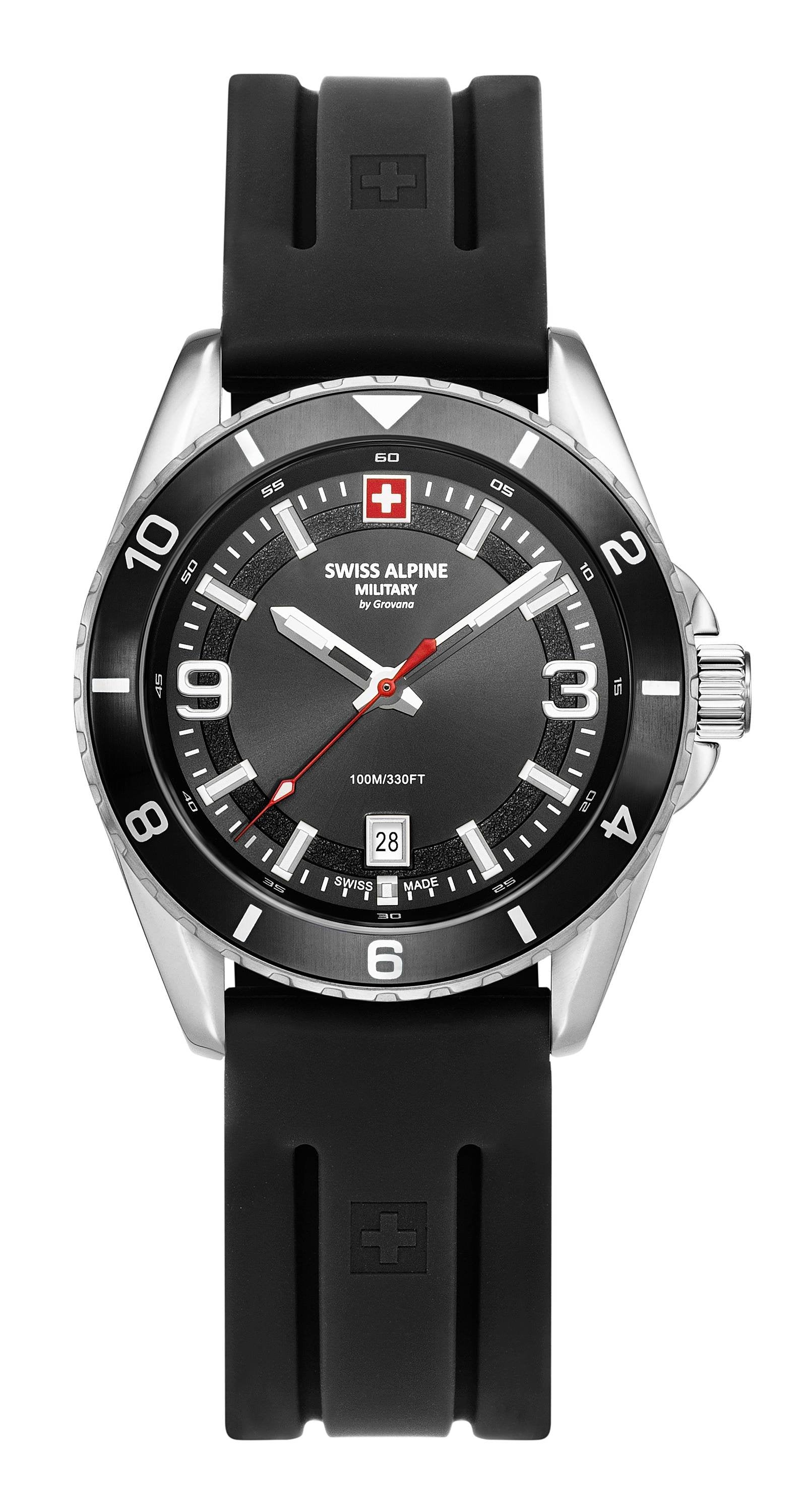Swiss Alpine Military Herrenarmbanduhr Sierra Schwarz 7034.1837