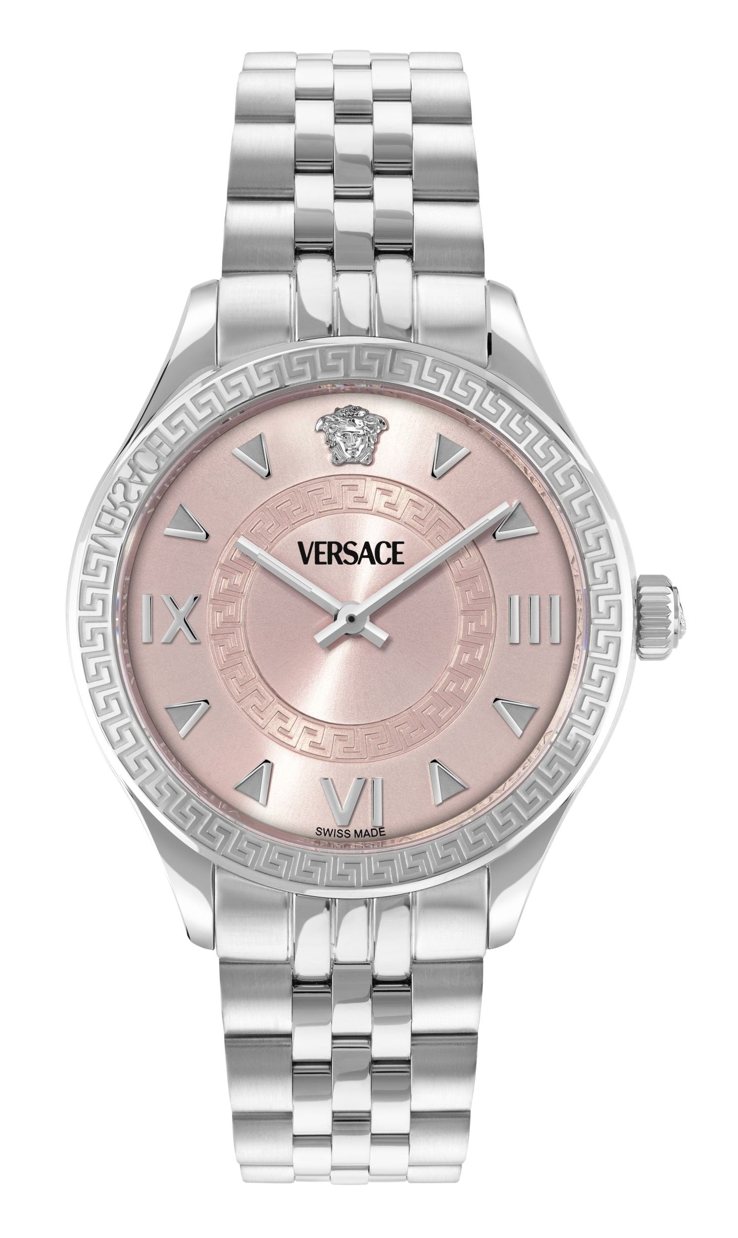 Versace Uhr Damen Hellenyium Lady Silber Rosé Zifferblatt 35 mm VE2S00825
