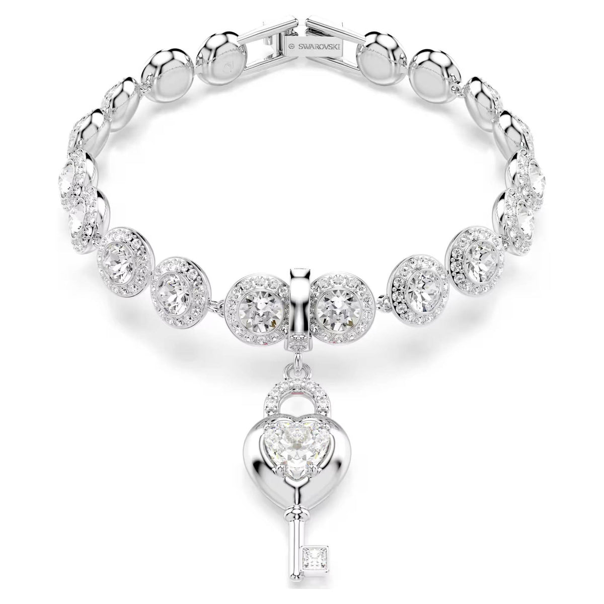 Swarovski Charm Damen Idyllia Herz mit Schlüssel Weiß 5742957