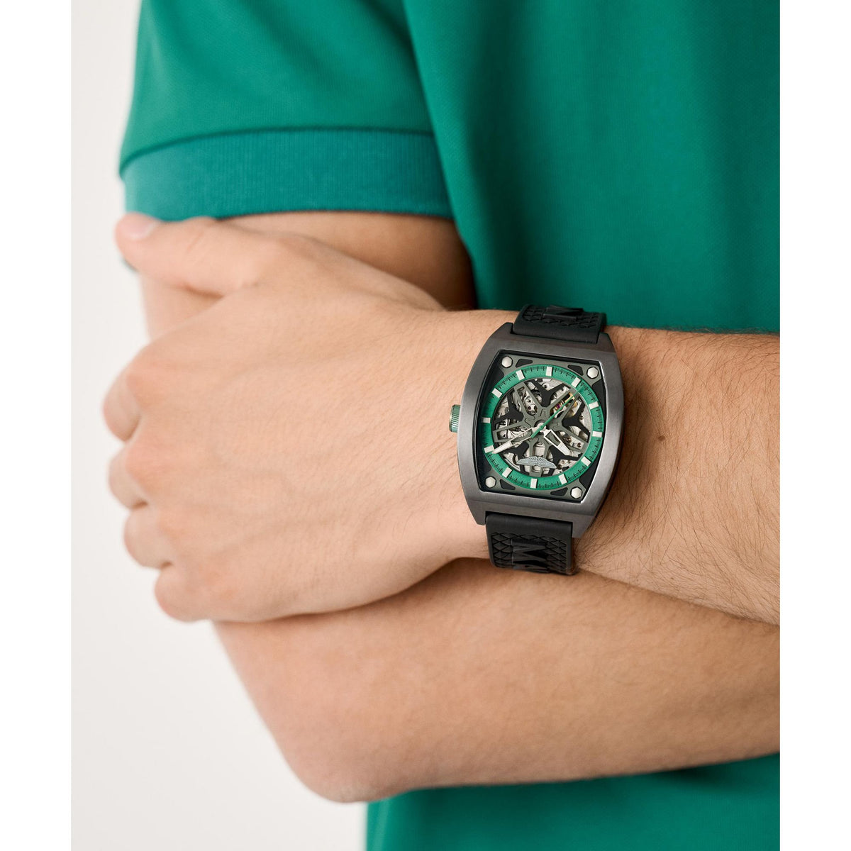 Aston Martin AML Thrill MTRT1F502 Herren Automatik 41 mm Grün/Silikonband
