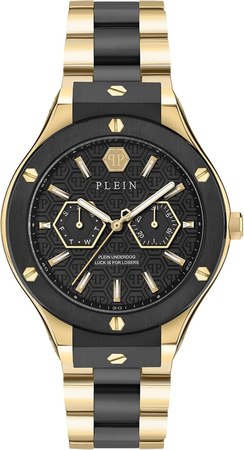 Philipp Plein Armbanduhr Unisex Underdog Multi Schwarz Gold PW1GA0626