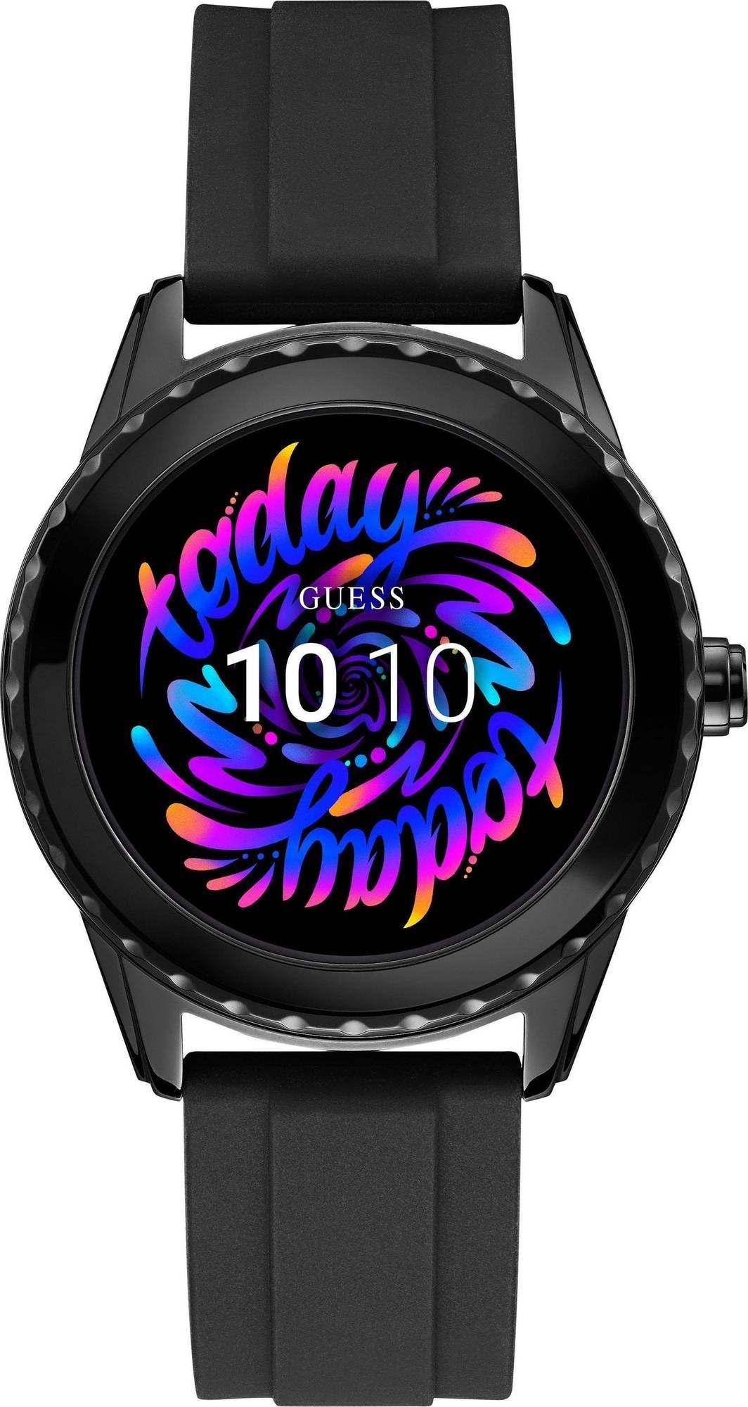 Guess Connect Women's Stainless Steel Android Wear Touch Screen Silicone Smart Watch C1002M1