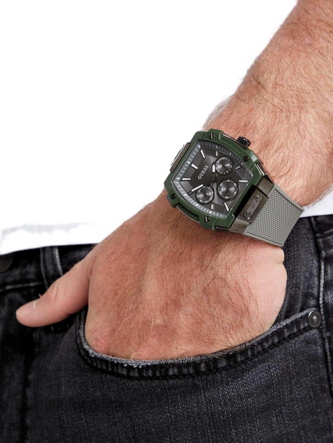 Guess Multifunktions-Armbanduhr Herren GT Phoenix Gunmetal Grau GW0956G3