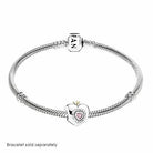 Pandora Damen-Charm Prinzessin Heart 925 Silber Zirkonia pink Kissenschliff - 791375PCZ