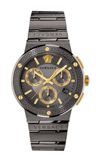 Versace Herrenuhr Chronograph Greca Logo Chrono VEZ900521 Anthrazit