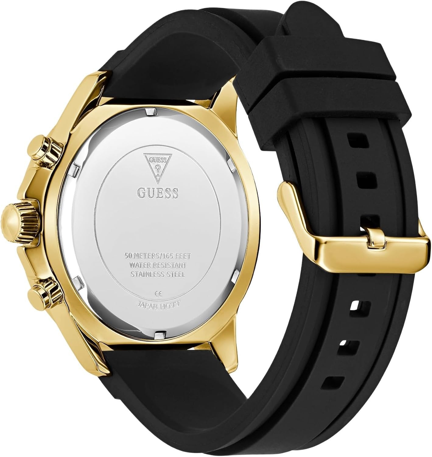Guess Armbanduhr Herren Majestic Multifunktion Gold Schwarz GW0909G2