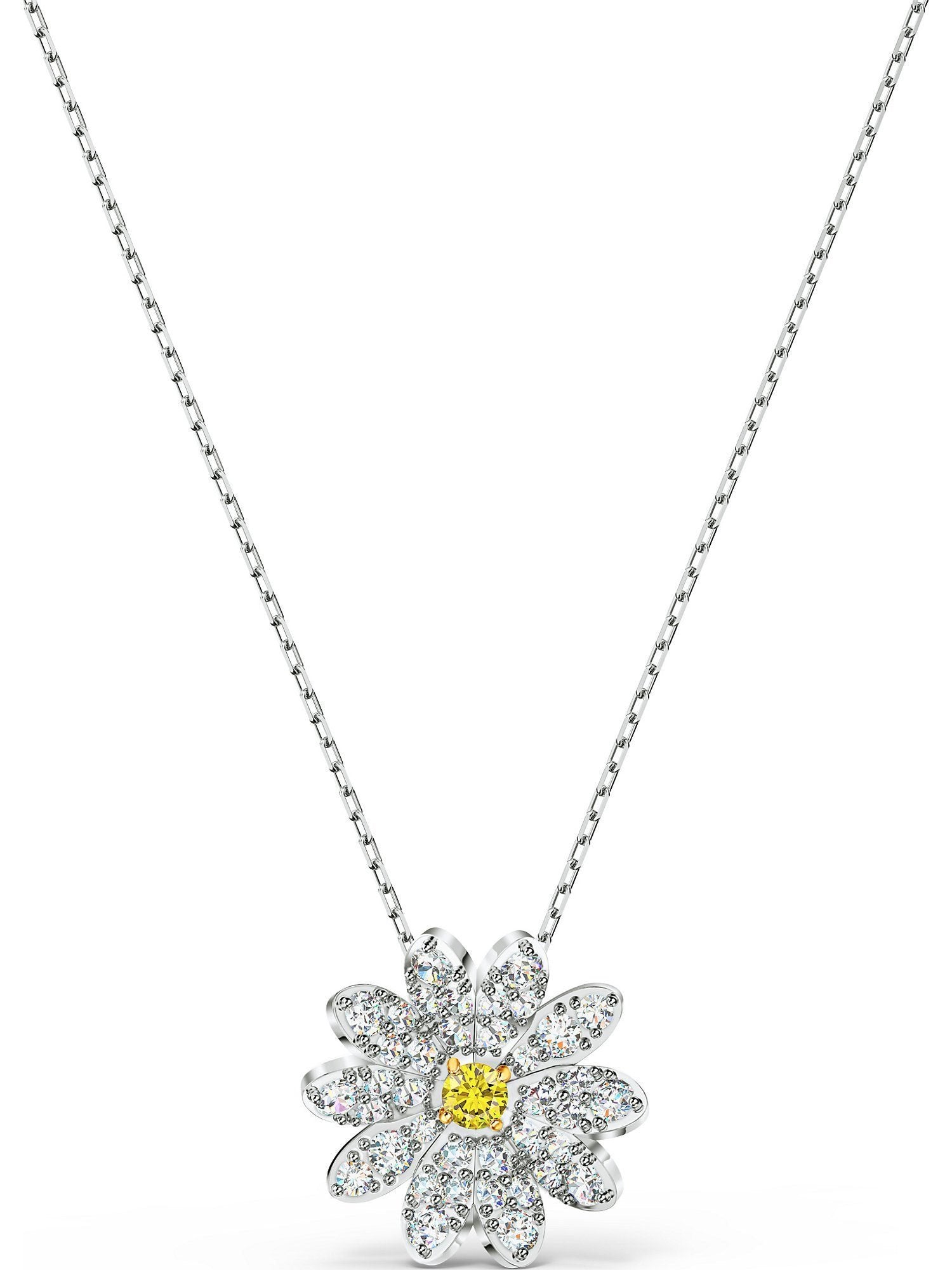 Swarovski Kette mit Anhänger 5512662/5538076 Eternal Flower, gelb,