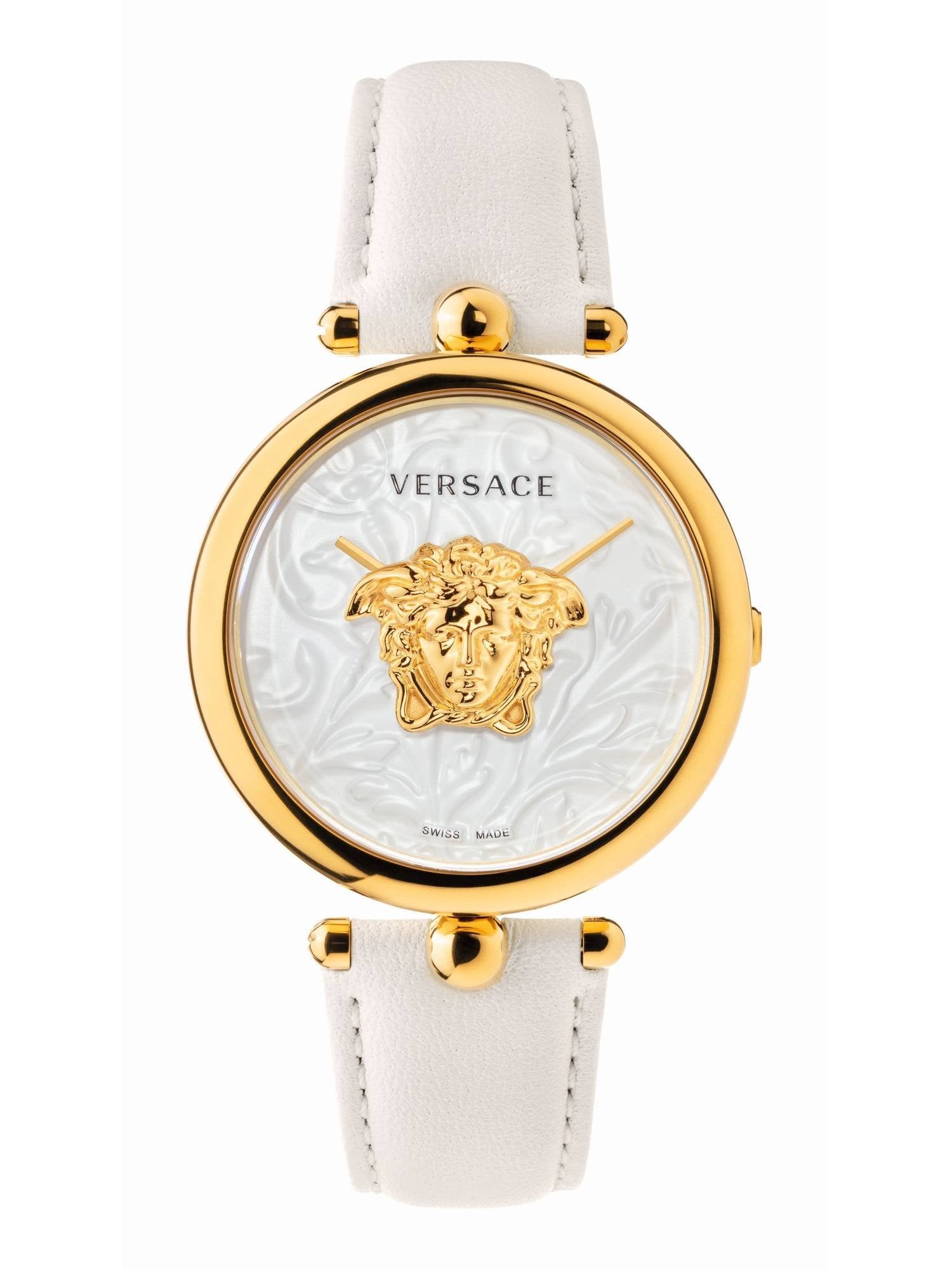 Versace Damen Armbanduhr  Palazzo Empire 39 mm Medusa auf dem Zifferblatt Armband Leder VECO01320