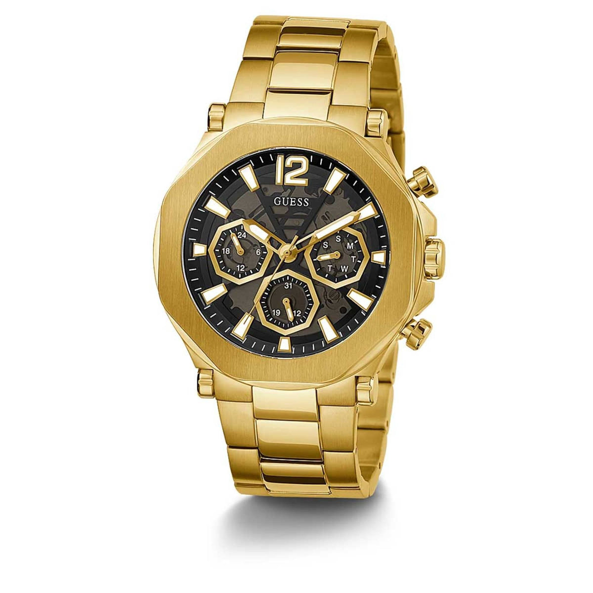 GUESS Armbanduhr Herren EDGE Gold GW0539G2