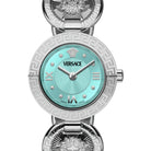 Versace Damen Armbanduhr Greca Jewel Silber Türkis VEWCA0324