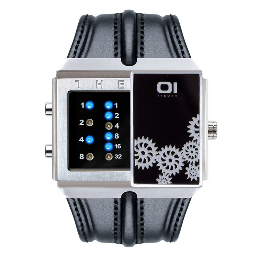 THE ONE Uhr Herren Binär-Armbanduhr Slider Watch SD126B1