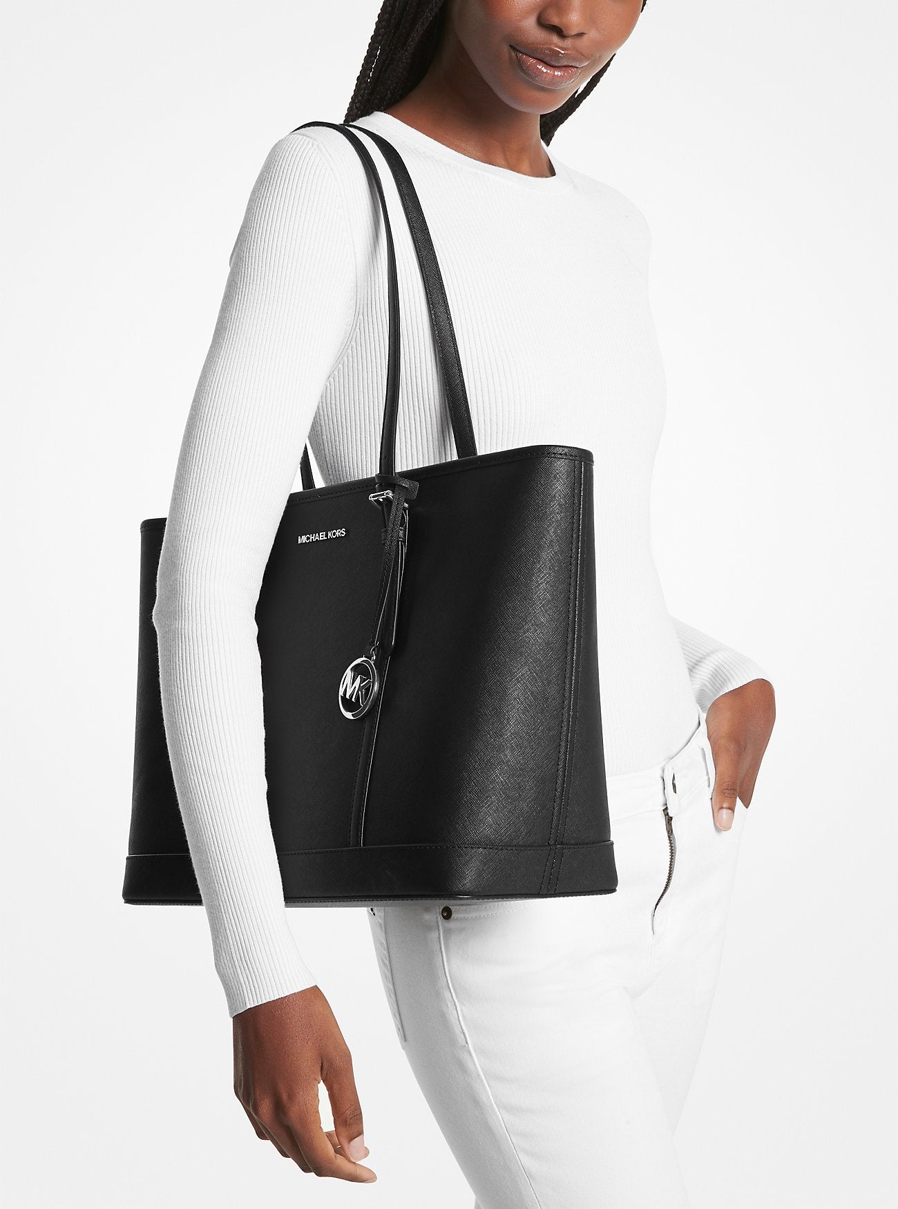 Michael Kors Damen Handtasche Jet Set Travel Tote BLACK 35T0STVL9L