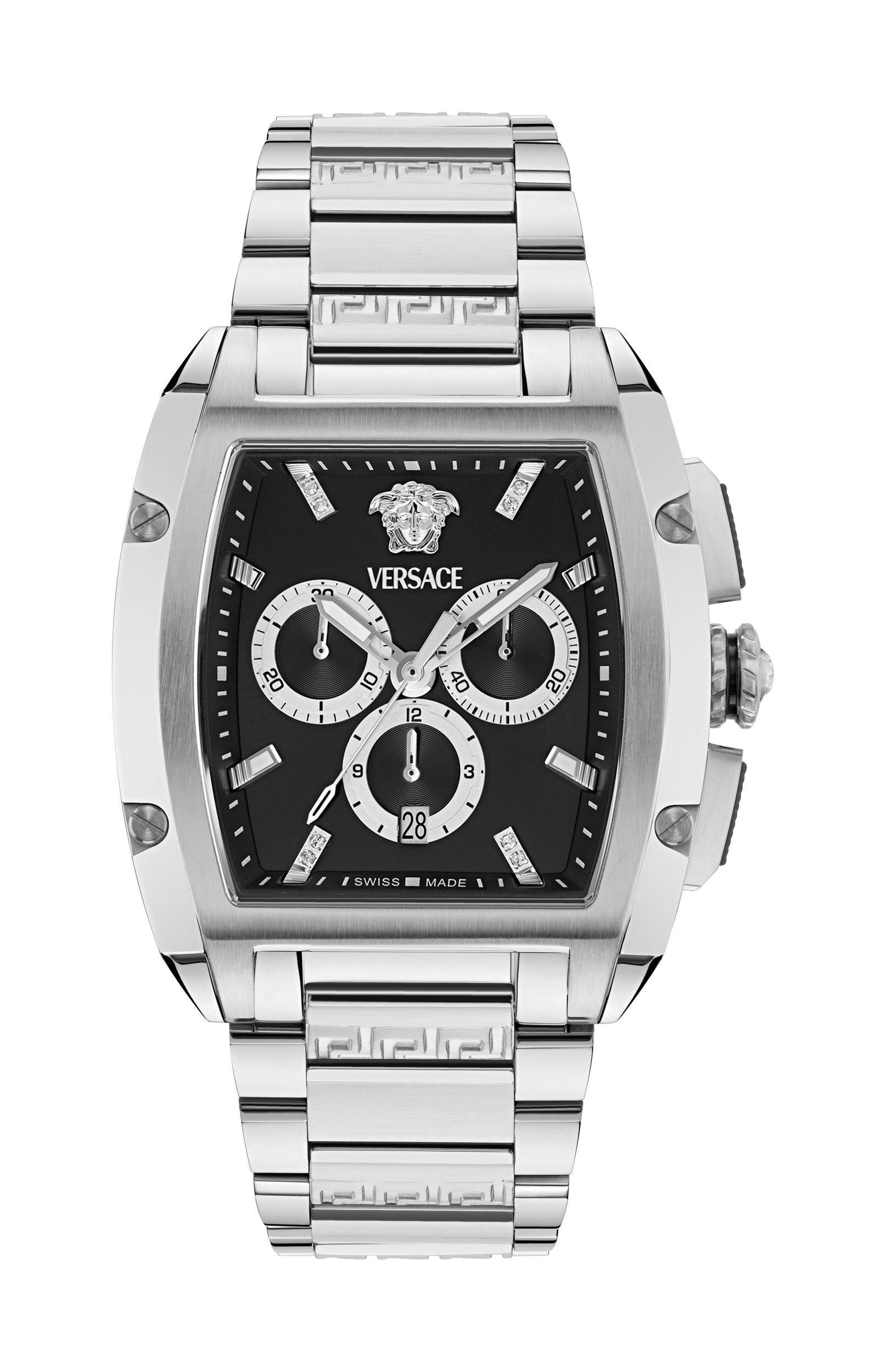 Versace Armbanduhr Herren Dominus Silber Schwarz VE6H00925