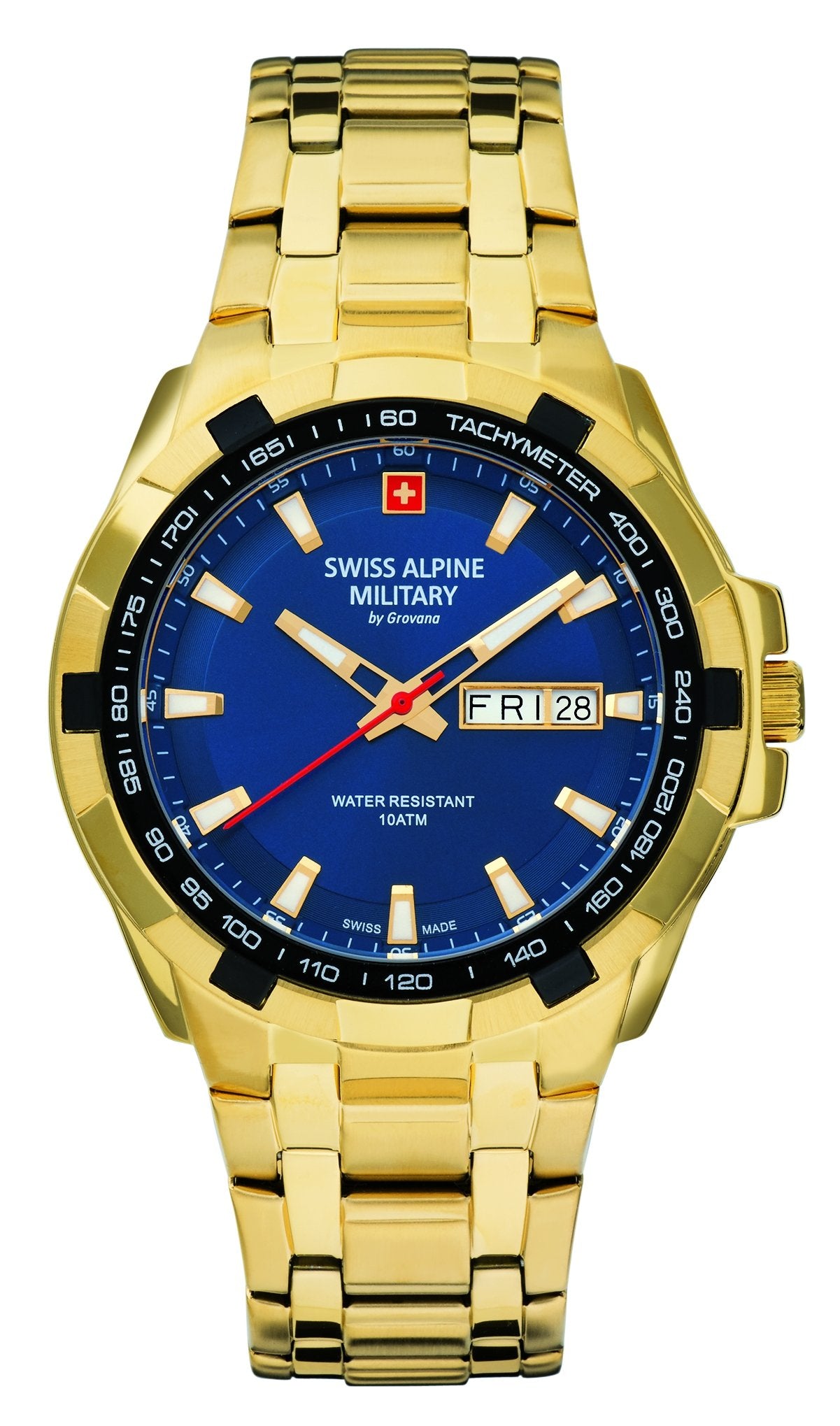 Swiss Alpine Military by Grovana Herren Armbanduhr Star Fighter 41 mm Armband Edelstahl 7043.1115