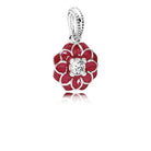 Pandora Charm Damen Moments Kornblume Silber Rot 791829CZ