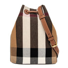 Burberry Damen Bucket Bag Small Bucket Check Taupe Brown 80840451
