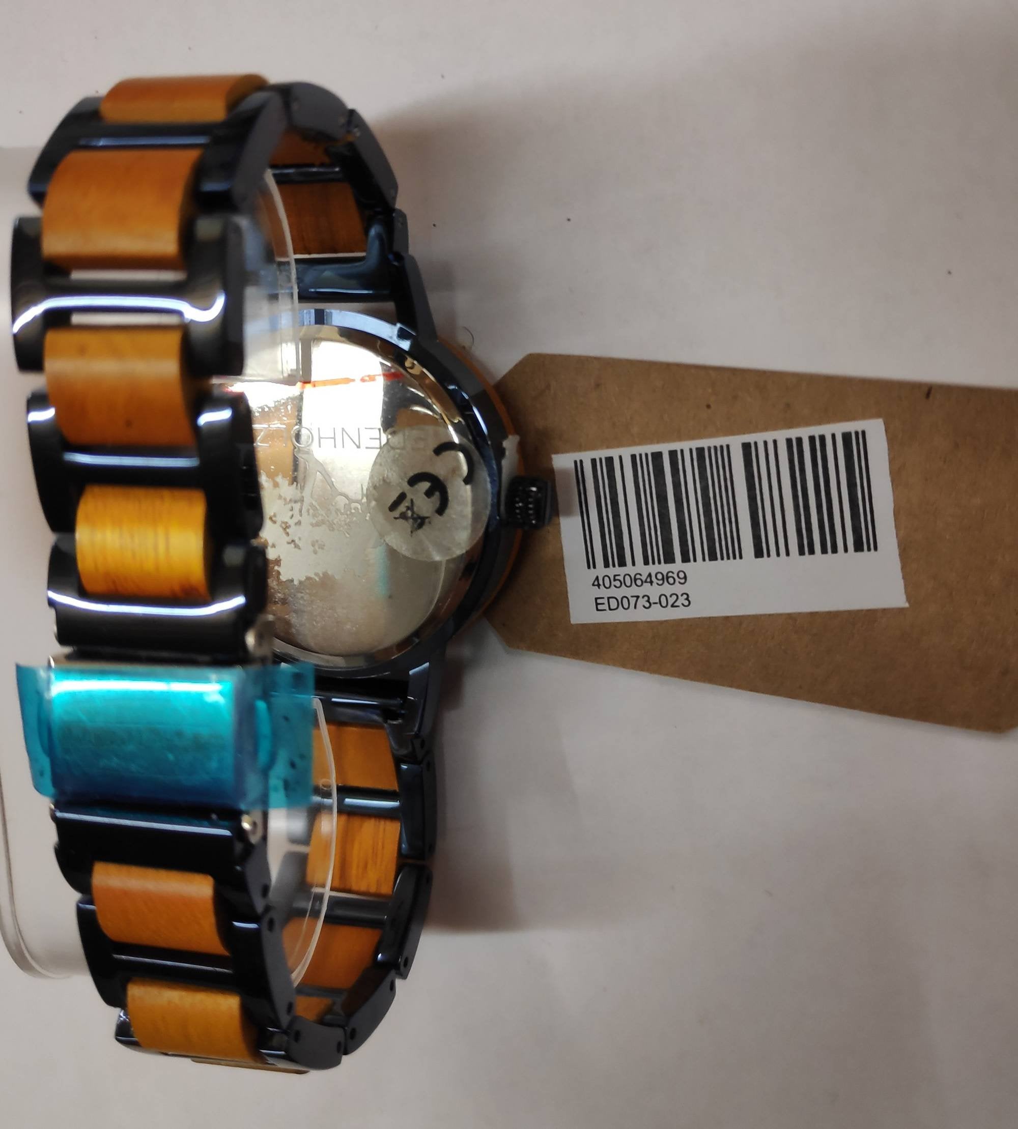 Edenhölzer Holzuhr Damen Armbanduhr Quarz Holzarmband Uhr Hardlex Nevis Natur
