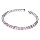 Swarovski Armband Unisex Matrix Tennis Rundschliff Rosa Rhodiniert Größe S 5648930
