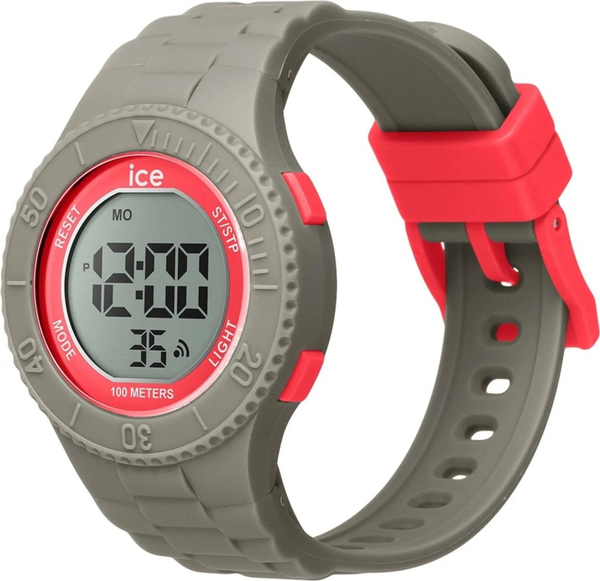 ICE-Watch Digitaluhr Unisex ICE digit Dusty coral Grau Rot 021623