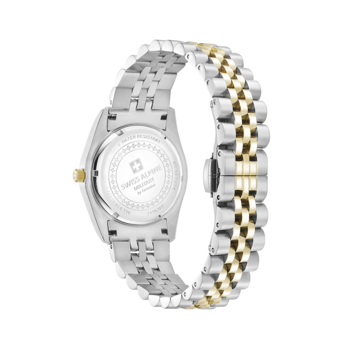 Swiss Alpine Military by Grovana Armbanduhr Damen Solaris Bicolor Perlmutt 7716.1243